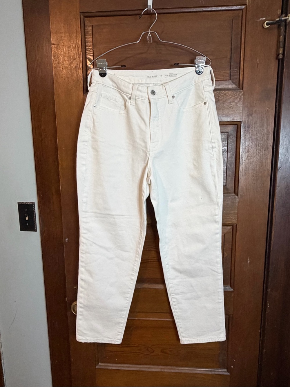 Old Navy OG Straight High-Rise White Denim Jeans
